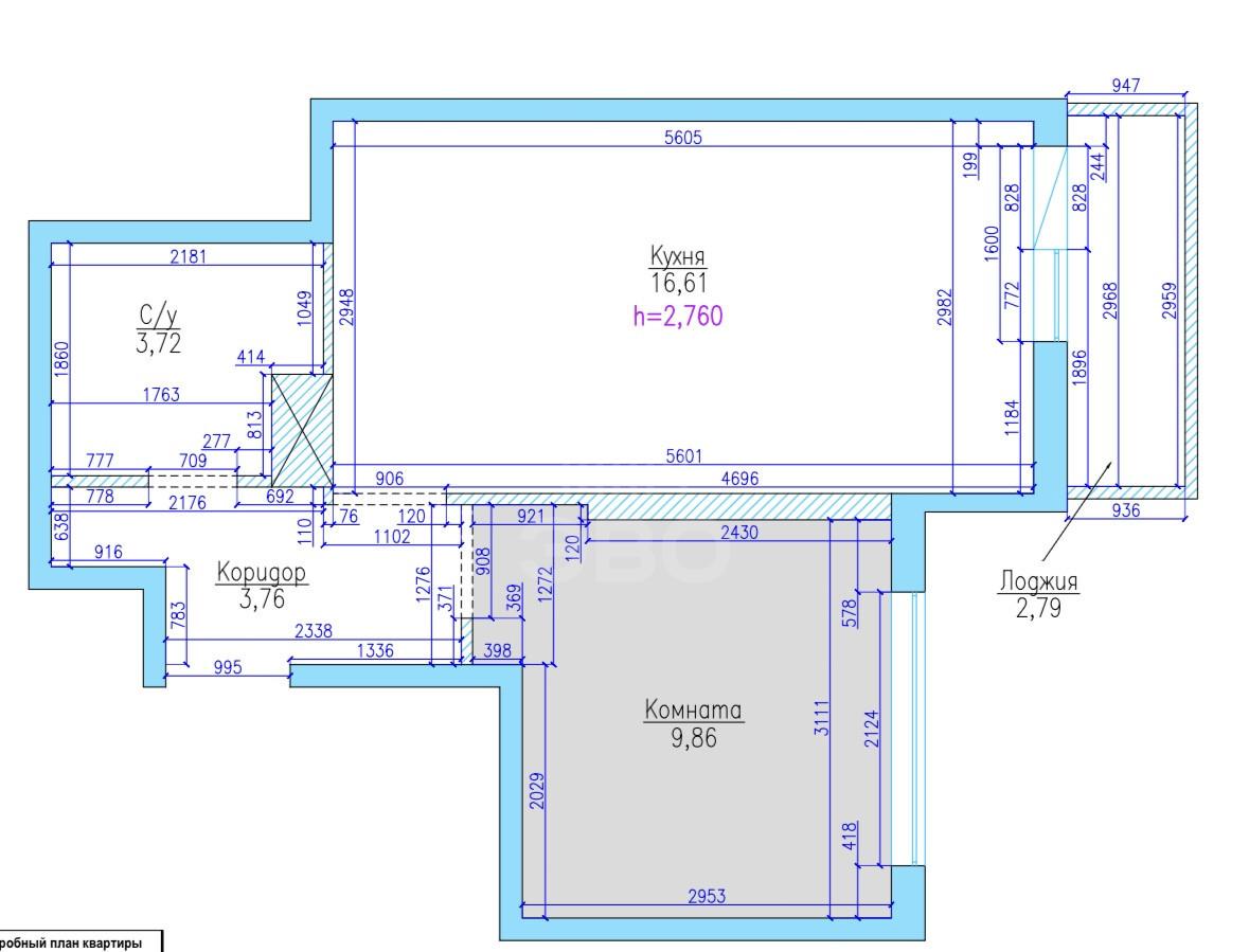 однокомнатная квартира в Санкт-Петербурге по адресу: Маршала Блюхера проспект, 3, к 2