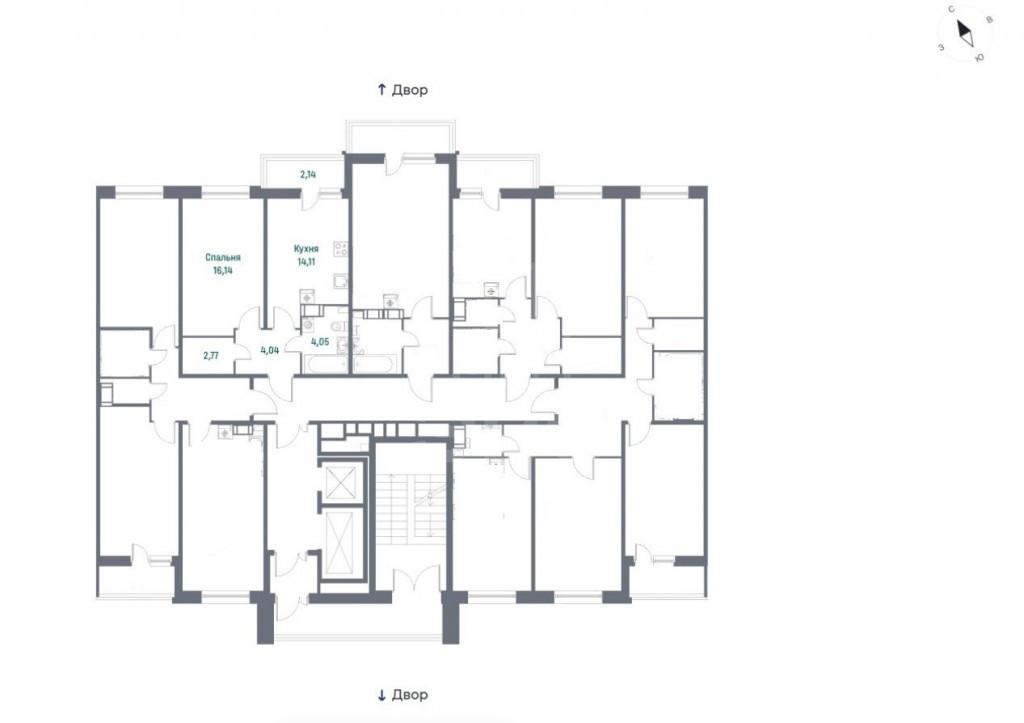 однокомнатная квартира в Ленинградской области по адресу: Авиаторов Балтики проспект, 23к3