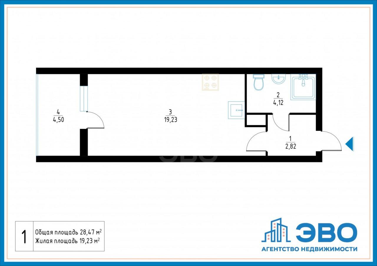 студия в Санкт-Петербурге по адресу: Александра Матросова ул., 3, строение 1