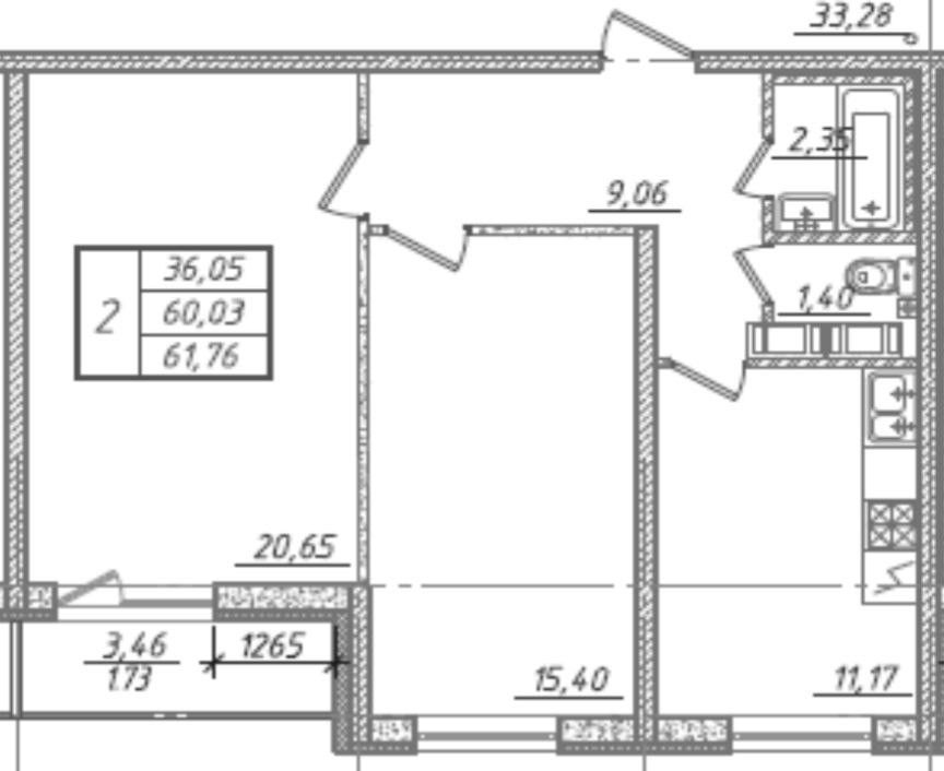 двухкомнатная квартира в Санкт-Петербург по адресу: Ленинский проспект, 68, к 1