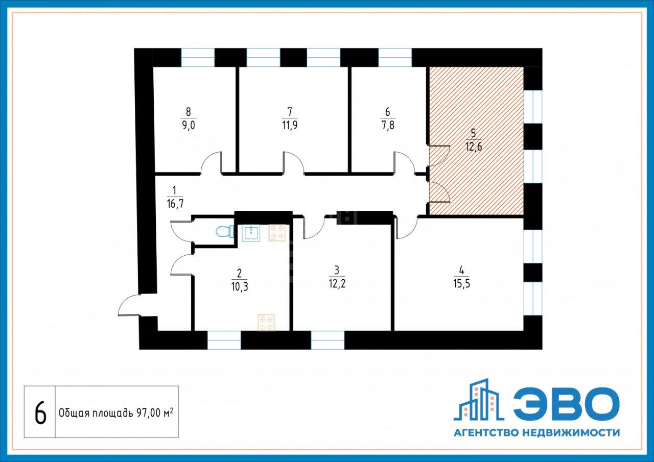 комната в Санкт-Петербурге по адресу: Донская ул., 19, литера А
