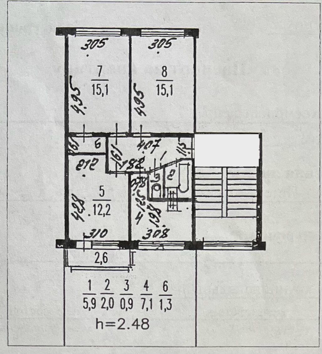 трехкомнатная квартира в Санкт-Петербурге по адресу: Космонавтов проспект, 68, к 2