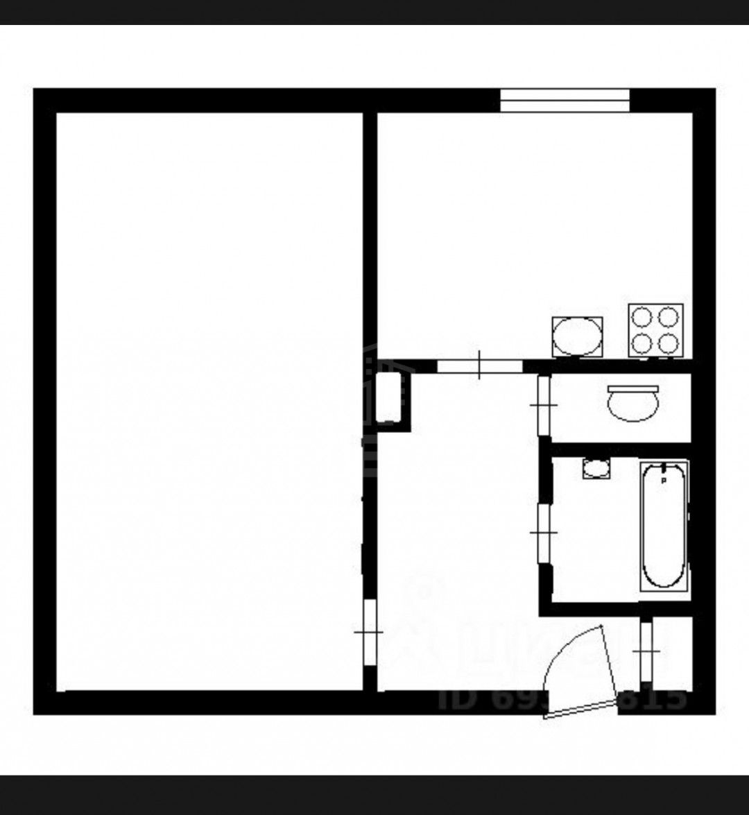 однокомнатная квартира в Санкт-Петербурге по адресу: Малая Балканская ул., 42, к 3