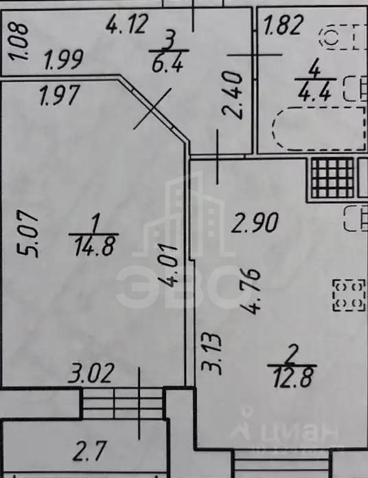 однокомнатная квартира в Санкт-Петербурге по адресу: Фёдора Абрамова ул., 20, к 1, литера А, строение 1