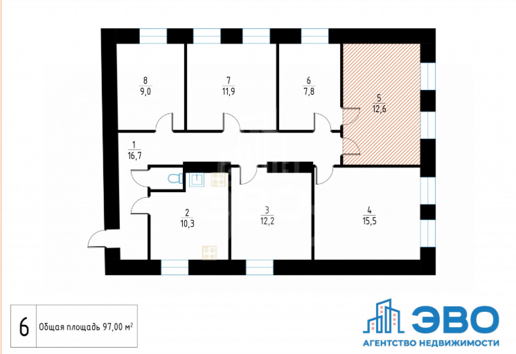 комната в Санкт-Петербурге по адресу: Донская ул., 19, литера А