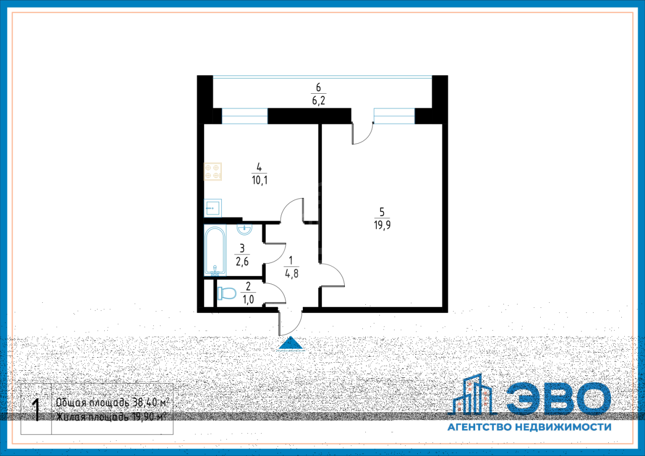однокомнатная квартира в Санкт-Петербурге по адресу: Серебристый б-р., 38