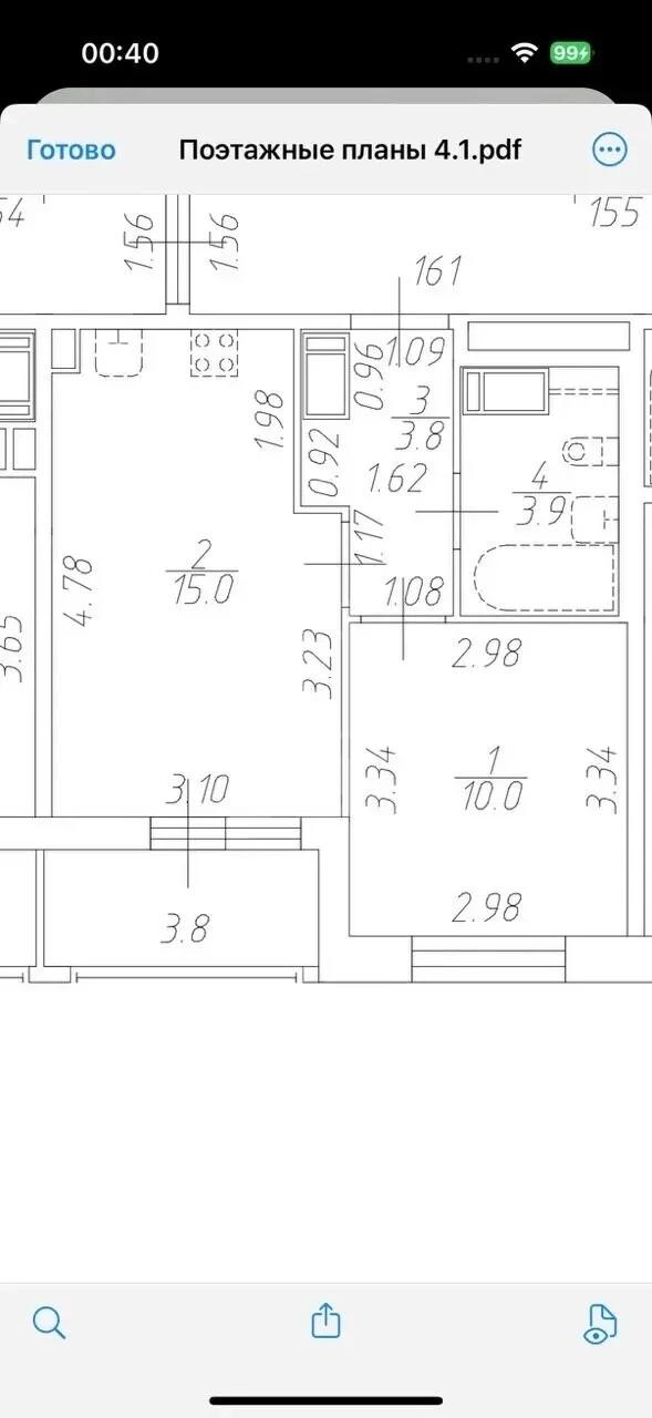 однокомнатная квартира в Санкт-Петербурге по адресу: Архивная ул., 4, строение 1