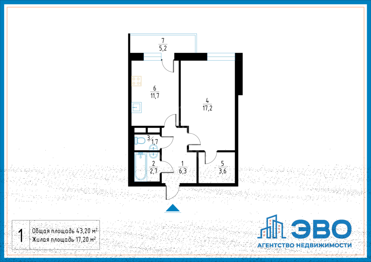 однокомнатная квартира в Санкт-Петербурге по адресу: Петергофское ш., 45
