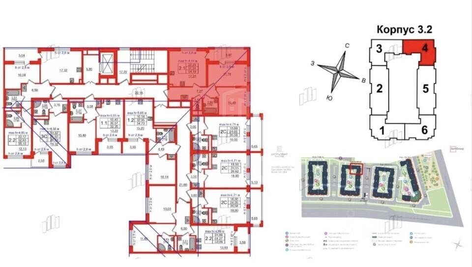двухкомнатная квартира в Санкт-Петербурге по адресу: Буденного проспект, 18, к 3