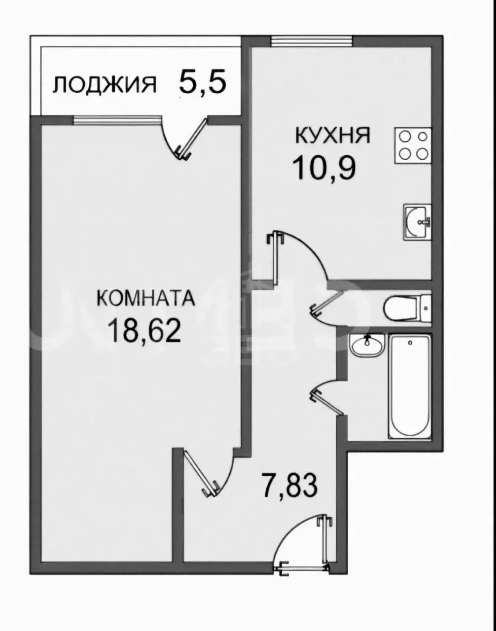 однокомнатная квартира в Санкт-Петербурге по адресу: Белградская ул., 454, к 1